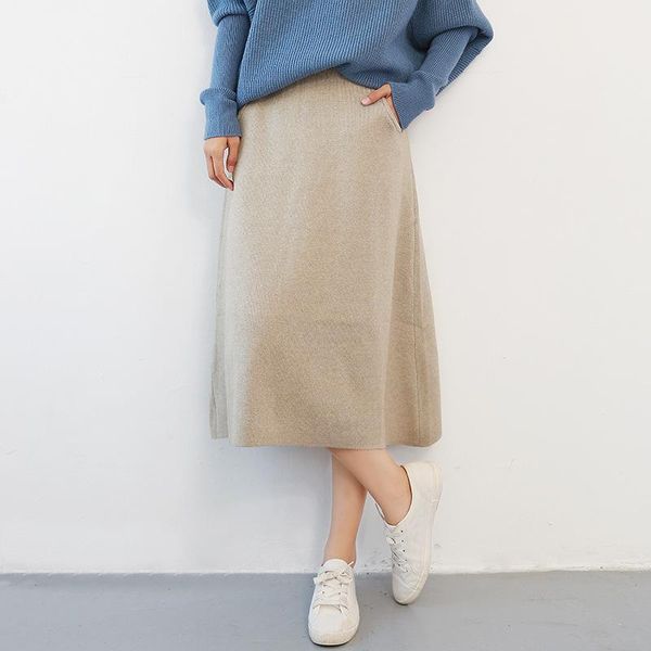 skirts skirt women autumn winter knitted tall waist show thin solid color female clothes loose casual, Black
skirts skirt women autumn winter knitted tall waist show thin solid color female clothes loose casual, Black