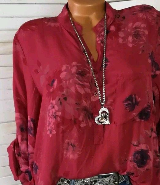 long sleeve chiffon flower women shirts printing v neck casual white elegant loose plus size 5xl
long sleeve chiffon flower women shirts printing v neck casual white elegant loose plus size 5xl