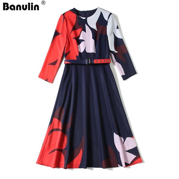 banulin 2021 spring autumn runway floral print o-neck midi dress women 3/4 sleeve vintage blue female with belt casual dresses, Black;gray
banulin 2021 spring autumn runway floral print o-neck midi dress women 3/4 sleeve vintage blue female with belt casual dresses, Black;gray