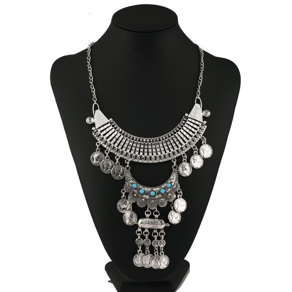 pendant necklaces 1pc bohemian vintage metal coin tassel for women avatar ethnic gypsy turkish tribal party jewelry gift, Silver
pendant necklaces 1pc bohemian vintage metal coin tassel for women avatar ethnic gypsy turkish tribal party jewelry gift, Silver