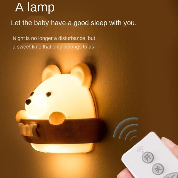 strings creative bear led night light rechargeable plug-in remote control bedroom bedside punch-eye protection wall lamp
strings creative bear led night light rechargeable plug-in remote control bedroom bedside punch-eye protection wall lamp