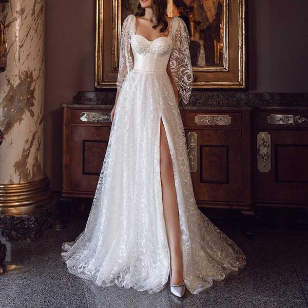 luxury party evening dress 2021 autumn winter women's v-neck long sleeve with closed waist and split skirt, White;pink
luxury party evening dress 2021 autumn winter women's v-neck long sleeve with closed waist and split skirt, White;pink