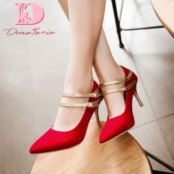 dress shoes dora tasia 2021 brand design plus size 48 flcok women sandals pointed toe thin heels metal decoration summer party woman, Black
dress shoes dora tasia 2021 brand design plus size 48 flcok women sandals pointed toe thin heels metal decoration summer party woman, Black