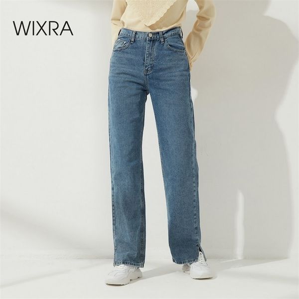 wixra side opening high waist jeans women streetwear straight jean femme blue black 100% cotton cargo denim pants 210730
wixra side opening high waist jeans women streetwear straight jean femme blue black 100% cotton cargo denim pants 210730