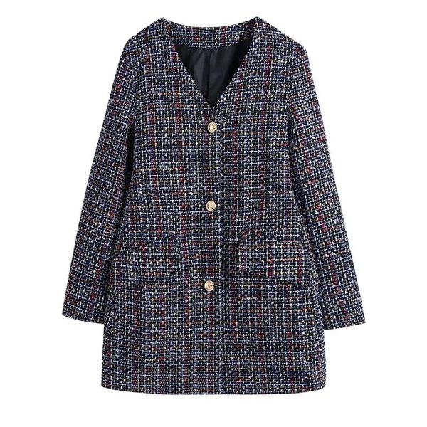 women's suits & blazers bbwm autumn 2021 tweed plaid women vintage long sleeve slim office lady blazer female single-breasted streetwea, White;black
women's suits & blazers bbwm autumn 2021 tweed plaid women vintage long sleeve slim office lady blazer female single-breasted streetwea, White;black