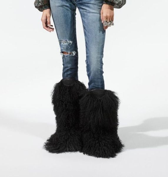 boots european women winter curled long wool fur snow flats mid calf girl's fashion full tassel covered short g2sd, Black
boots european women winter curled long wool fur snow flats mid calf girl's fashion full tassel covered short g2sd, Black