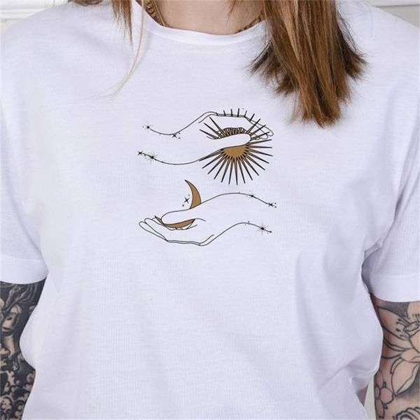 hand sun moon graphic tee summer fashion street style cotton casual funny art women t-shirt 210512, White
hand sun moon graphic tee summer fashion street style cotton casual funny art women t-shirt 210512, White