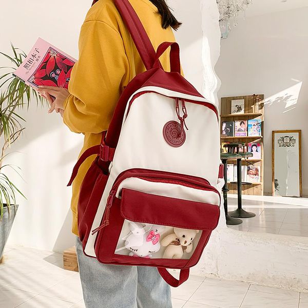 harajuku contrasting color school bag fashionable cute girl with backpack women's large-capacity simple for young gir bags
harajuku contrasting color school bag fashionable cute girl with backpack women's large-capacity simple for young gir bags