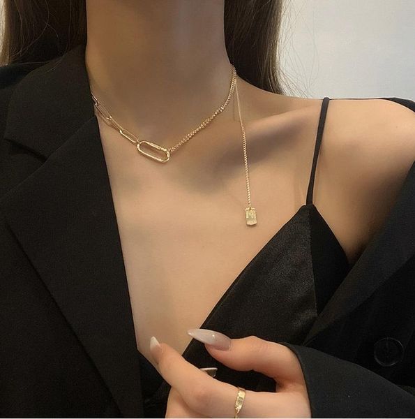 pendant necklaces metal lock pendent women's fashion simple hip hop luxury niche design clavicle chain accessories neck, Silver
pendant necklaces metal lock pendent women's fashion simple hip hop luxury niche design clavicle chain accessories neck, Silver