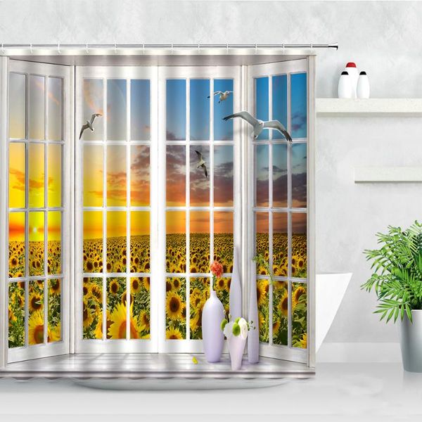 creative window yellow sunflower background decor cloth shower curtains flowers plant rural scenery modern home bathroom curtain
creative window yellow sunflower background decor cloth shower curtains flowers plant rural scenery modern home bathroom curtain