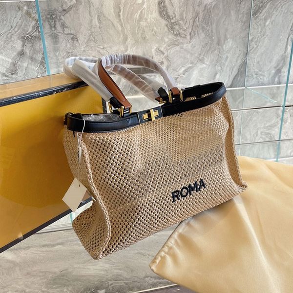 2021 new temperament handbags purse summer straw tote bag hand woven lafite perforated classic square turnlock high-capacity
2021 new temperament handbags purse summer straw tote bag hand woven lafite perforated classic square turnlock high-capacity