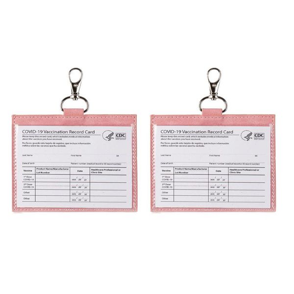 card holders 2pcs u.s. vaccine holder usa cdc pu leather vaccination record certificate paper protective cover with keychain, Brown;gray
card holders 2pcs u.s. vaccine holder usa cdc pu leather vaccination record certificate paper protective cover with keychain, Brown;gray