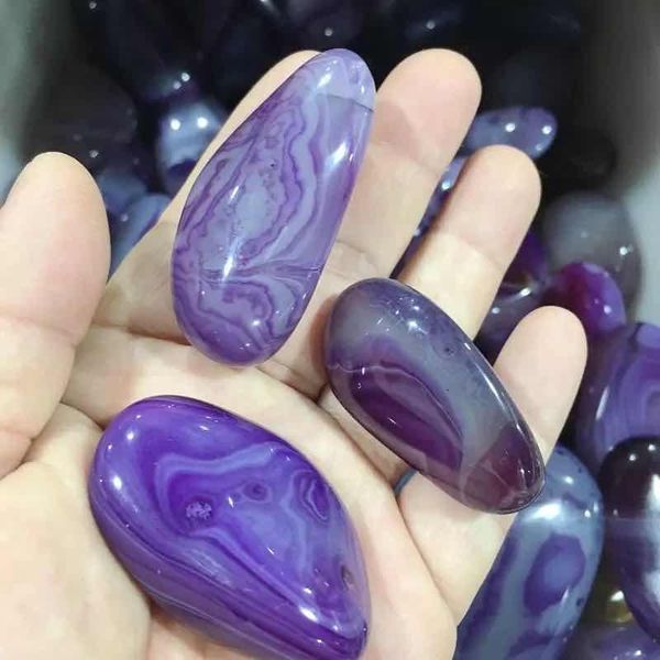 natural purple tumbled agate quartz rough crystal stone 3pc decorative objects & figurines
natural purple tumbled agate quartz rough crystal stone 3pc decorative objects & figurines