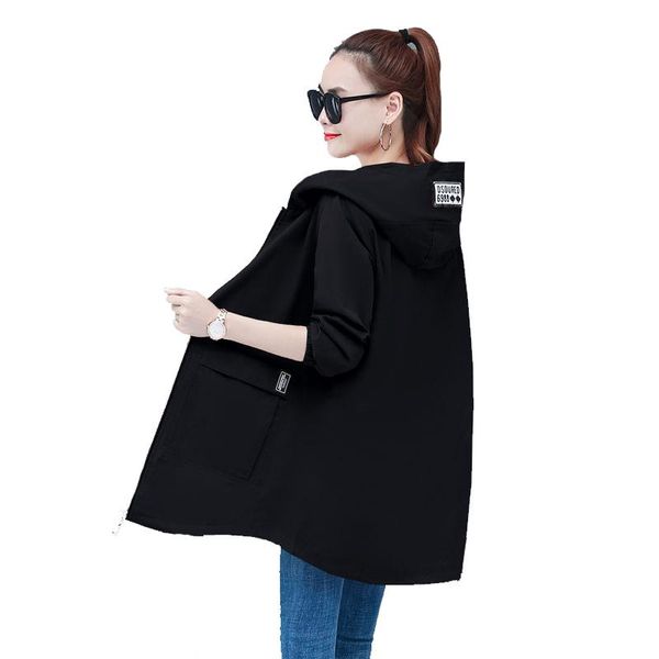 women's trench coats plus size 6xl windbreaker coat spring baseball uniform overcoat woman loose long clothes autumn hooded women, Tan;black
women's trench coats plus size 6xl windbreaker coat spring baseball uniform overcoat woman loose long clothes autumn hooded women, Tan;black