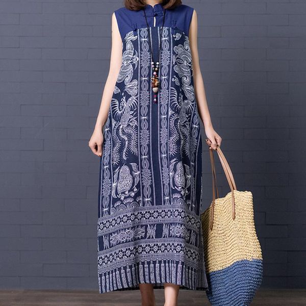 maternity dresses women printed loose cotton linen o-neck sleeveless plus size casual long dress summer runway ladies, White
maternity dresses women printed loose cotton linen o-neck sleeveless plus size casual long dress summer runway ladies, White
