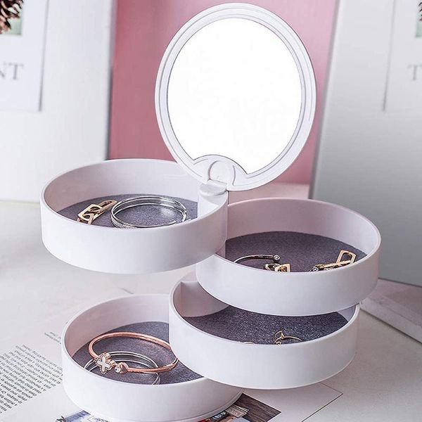 jewelry pouches, bags box environmentally friendly abs multi-layer rotating storage with mirror, Pink;blue
jewelry pouches, bags box environmentally friendly abs multi-layer rotating storage with mirror, Pink;blue