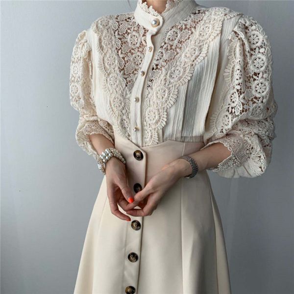 blouses sweet chic stand hollow out patchwork lace ol office lady soft casual warm all-match stylish blouses 2 types, White
blouses sweet chic stand hollow out patchwork lace ol office lady soft casual warm all-match stylish blouses 2 types, White