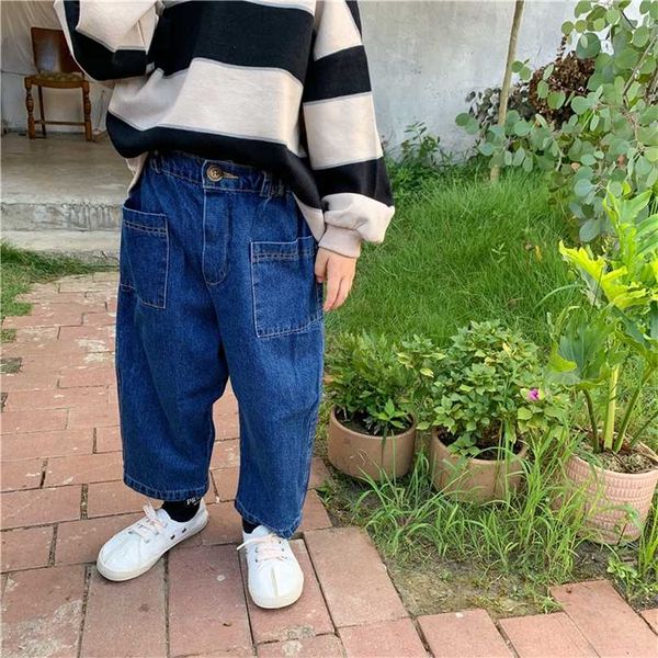 boys autumn loose big pocket jeans girls casual all-match denim pants 211102, Blue
boys autumn loose big pocket jeans girls casual all-match denim pants 211102, Blue