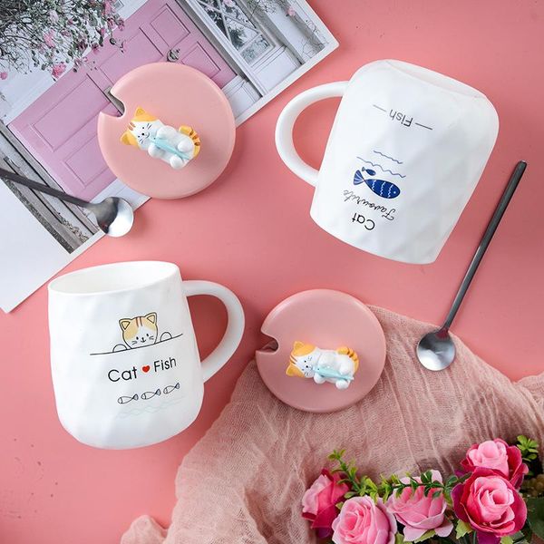 mugs creative mug cute cat ceramic water cup with lid and spoon male female student couple art small fresh coffee milk
mugs creative mug cute cat ceramic water cup with lid and spoon male female student couple art small fresh coffee milk