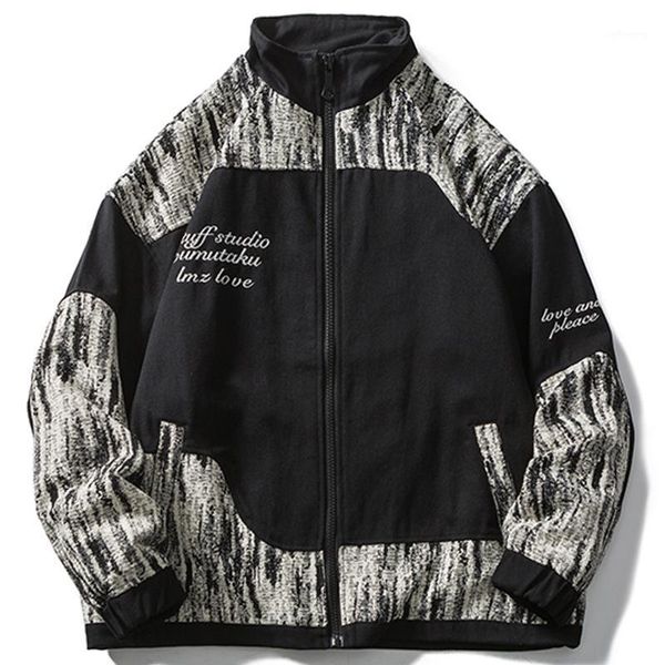 men's jackets retro color block patchwork zipper jacket coat men harajuku hip hop streetwear letter 2021 autumn vintage outwear, Black;brown
men's jackets retro color block patchwork zipper jacket coat men harajuku hip hop streetwear letter 2021 autumn vintage outwear, Black;brown