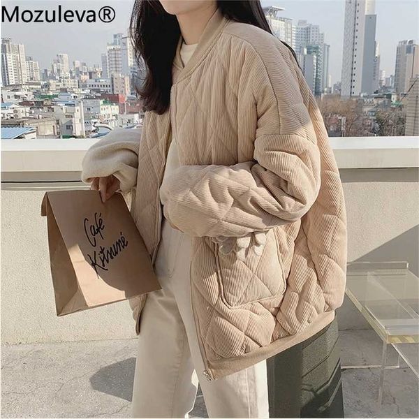 mozuleva autumn winter women thick jackets v-neck puffer corduroy parkas high-quality warm oversize vintage wild coat 211013, Black
mozuleva autumn winter women thick jackets v-neck puffer corduroy parkas high-quality warm oversize vintage wild coat 211013, Black
