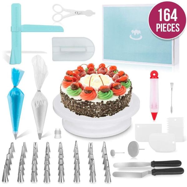 baking & pastry tools 164 pcs/set ultimate cake decorating/baking - turntable stand,frosting&piping bags,icing spatula and smoother,pastry
baking & pastry tools 164 pcs/set ultimate cake decorating/baking - turntable stand,frosting&piping bags,icing spatula and smoother,pastry