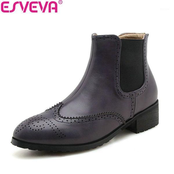 boots esveva 2021 women pu leather shoes concise ankle square high heels round toe woman elastic band size 34-431, Black
boots esveva 2021 women pu leather shoes concise ankle square high heels round toe woman elastic band size 34-431, Black