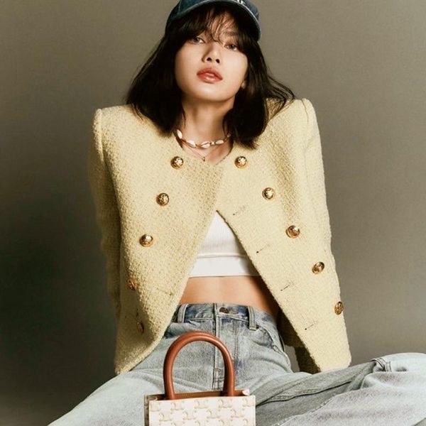 women's jackets 2021 autumn women cropped tweed jacekt coat metal double-breasted yellow wool blends short jacket outerwear streetwear, Black;brown
women's jackets 2021 autumn women cropped tweed jacekt coat metal double-breasted yellow wool blends short jacket outerwear streetwear, Black;brown