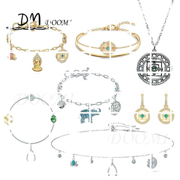 chains swa fashion jewelry exquisite charming mandala mysterious golden buddha lotus elephant bracelet for women, Silver
chains swa fashion jewelry exquisite charming mandala mysterious golden buddha lotus elephant bracelet for women, Silver