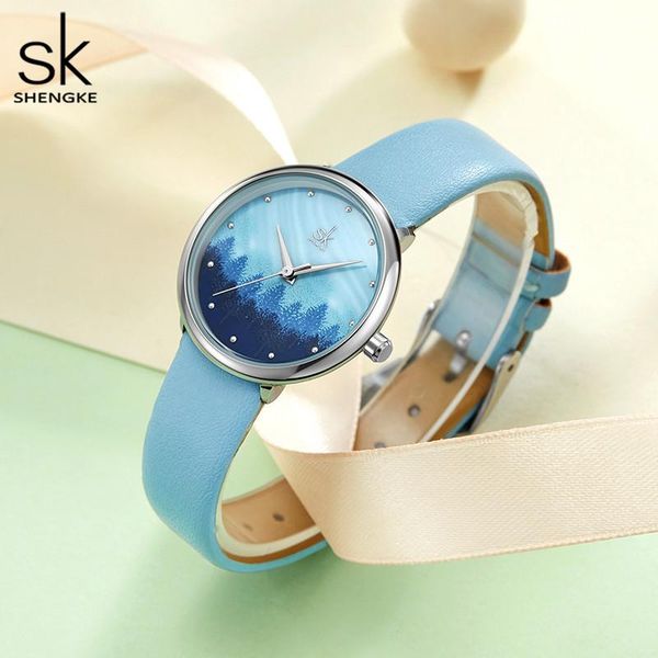 wristwatches shengke forest women's watch leather rose gold ladies watches for women bracelet silver horloges vrouwen 2021, Slivery;brown
wristwatches shengke forest women's watch leather rose gold ladies watches for women bracelet silver horloges vrouwen 2021, Slivery;brown