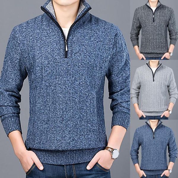 men's sweaters solid color long sleeve knitted sweater oversize stand collar turtleneck zipper neck men male pullover clothing, White;black
men's sweaters solid color long sleeve knitted sweater oversize stand collar turtleneck zipper neck men male pullover clothing, White;black