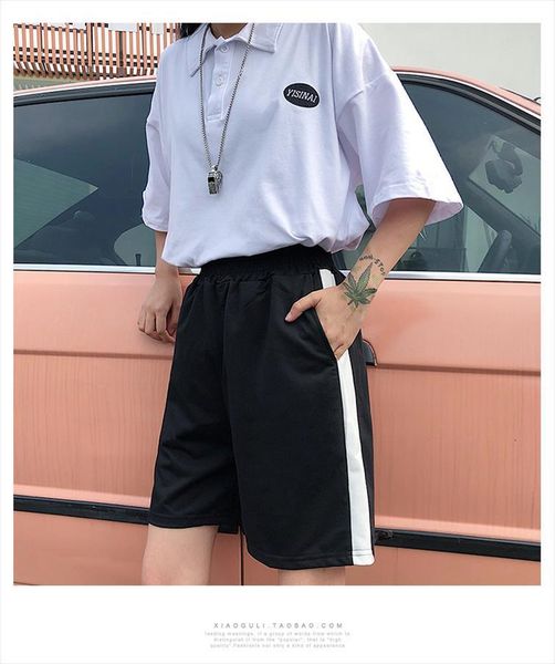 korean harajuku summer high waist womens short wide leg casual running hip hop, White;black
korean harajuku summer high waist womens short wide leg casual running hip hop, White;black