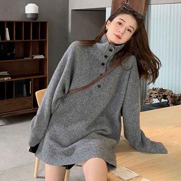 women's sweaters sweater anna's same lazy style pullover for women's button design in autumn and winter hssp, White;black
women's sweaters sweater anna's same lazy style pullover for women's button design in autumn and winter hssp, White;black