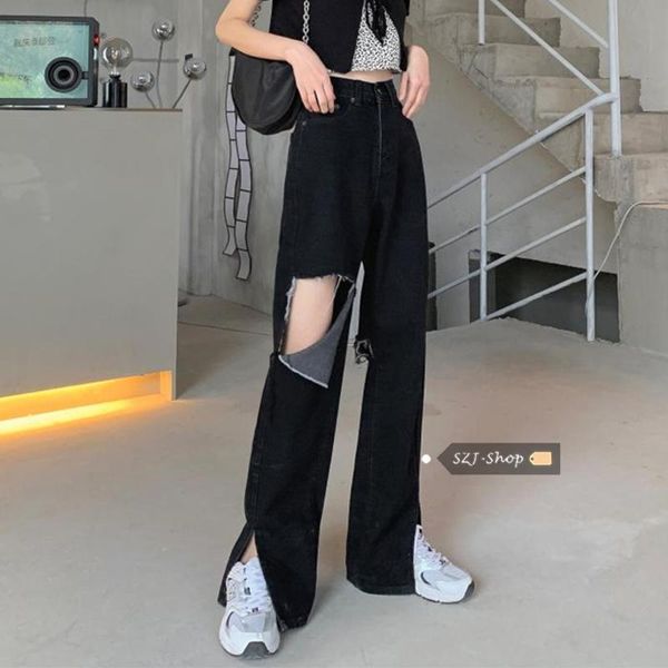 opens fork jeans female summer 2021 ins wet mop the floor wide-legged pants design feeling long tall waist trousers women's, Blue
opens fork jeans female summer 2021 ins wet mop the floor wide-legged pants design feeling long tall waist trousers women's, Blue