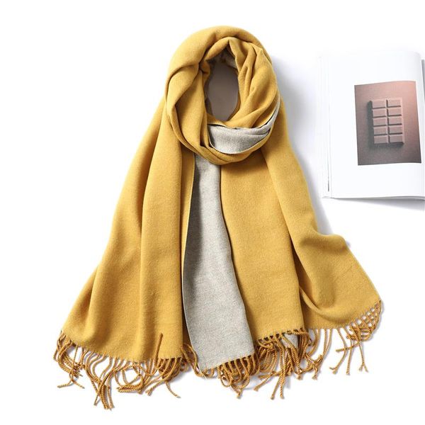 scarves 2021 luxury pure cashmere scarf for women solid warm pashmina tassel double sides scarfs shawls wraps lady bandana, Blue;gray
scarves 2021 luxury pure cashmere scarf for women solid warm pashmina tassel double sides scarfs shawls wraps lady bandana, Blue;gray