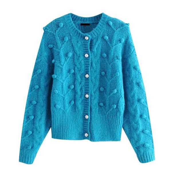 women's knits & tees women 2021 fashion faux pearl buttons pom knitted cardigan sweater vintage long sleeve female outerwear chic, White
women's knits & tees women 2021 fashion faux pearl buttons pom knitted cardigan sweater vintage long sleeve female outerwear chic, White