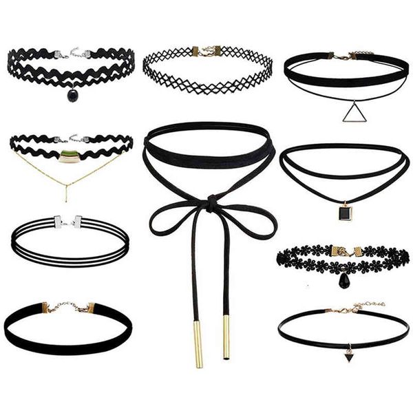 10 pcs/pack choker necklace black lace leather velvet strip woman collar party jewelry neck accessories chokers, Silver
10 pcs/pack choker necklace black lace leather velvet strip woman collar party jewelry neck accessories chokers, Silver