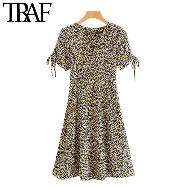 traf women chic fashion floral print mini dress vintage v neck lace-up sleeves side zipper female dresses vestidos 210415, Black;gray
traf women chic fashion floral print mini dress vintage v neck lace-up sleeves side zipper female dresses vestidos 210415, Black;gray