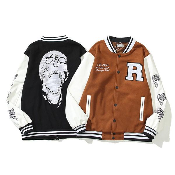 men's jackets fashion embroidery baseball jacket men women leather patchwork letter printed high street hip hop casual college coat uni, Black;brown
men's jackets fashion embroidery baseball jacket men women leather patchwork letter printed high street hip hop casual college coat uni, Black;brown