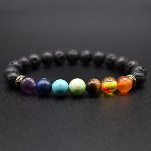 chakra bracelet black lava healing balance beads reiki buddha natural stone for women real beaded, strands
chakra bracelet black lava healing balance beads reiki buddha natural stone for women real beaded, strands