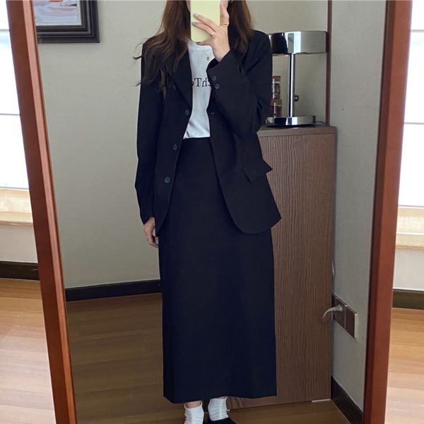 skirt fall korean ol 2 set sleeve blazer coat + long two piece sets suit for women office work outfits 4oaj, Black
skirt fall korean ol 2 set sleeve blazer coat + long two piece sets suit for women office work outfits 4oaj, Black