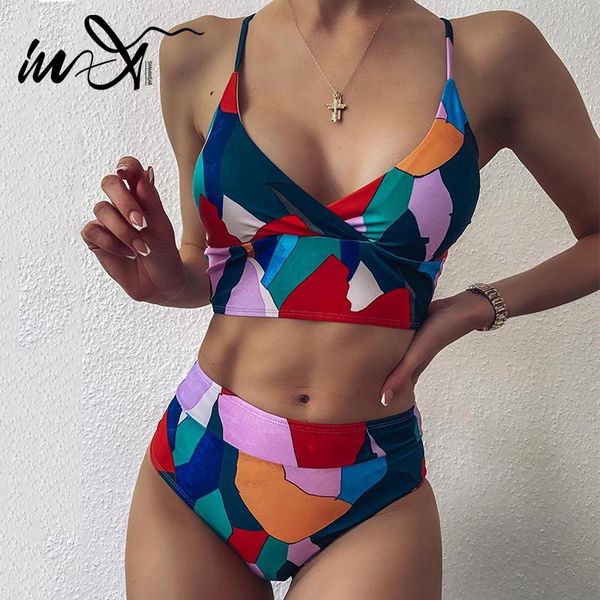women's swimwear in-x geometric print swimsuit women v neck bikini 2021 retro push up bathers plus size bathing suit, White;black
women's swimwear in-x geometric print swimsuit women v neck bikini 2021 retro push up bathers plus size bathing suit, White;black