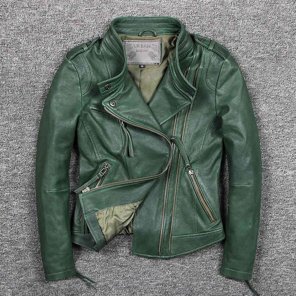 women's leather & faux womens genuine jacket real sheepskin motorcycle jackets coats casual slim green autumn winter jaqueta de couro c, Black
women's leather & faux womens genuine jacket real sheepskin motorcycle jackets coats casual slim green autumn winter jaqueta de couro c, Black