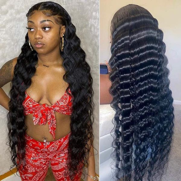 lace wigs sdamey 28 30 32 34 40 inch deep wave front human hair for black women pre plucked remy long brazilian, Black;brown
lace wigs sdamey 28 30 32 34 40 inch deep wave front human hair for black women pre plucked remy long brazilian, Black;brown