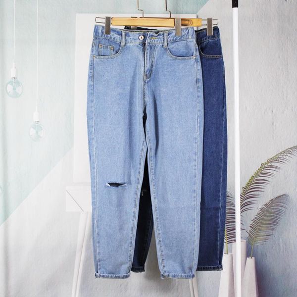women's jeans boyfriend for woman 2021 plus size elastic high waist casual denim pants mujer ripped femme, Blue
women's jeans boyfriend for woman 2021 plus size elastic high waist casual denim pants mujer ripped femme, Blue