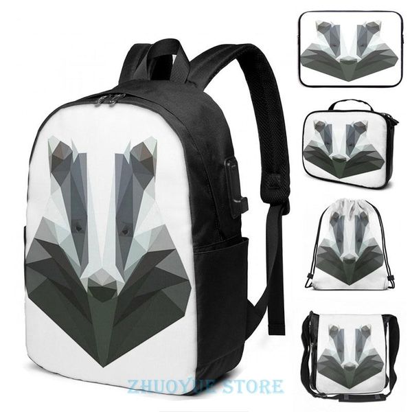 backpack funny graphic print low poly honey badger usb charge men school bags women bag travel laptop
backpack funny graphic print low poly honey badger usb charge men school bags women bag travel laptop
