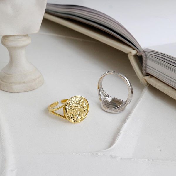 cluster rings korean version of s925 sterling silver ring retro ins round open female joint tail personalized, Golden;silver
cluster rings korean version of s925 sterling silver ring retro ins round open female joint tail personalized, Golden;silver
