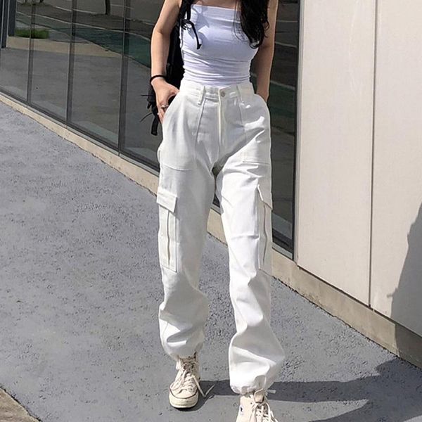 button pockets patchwork cargo pants women streetwear high waist trousers 2021 fashion pencil joggers woman women's & capris, Black;white
button pockets patchwork cargo pants women streetwear high waist trousers 2021 fashion pencil joggers woman women's & capris, Black;white