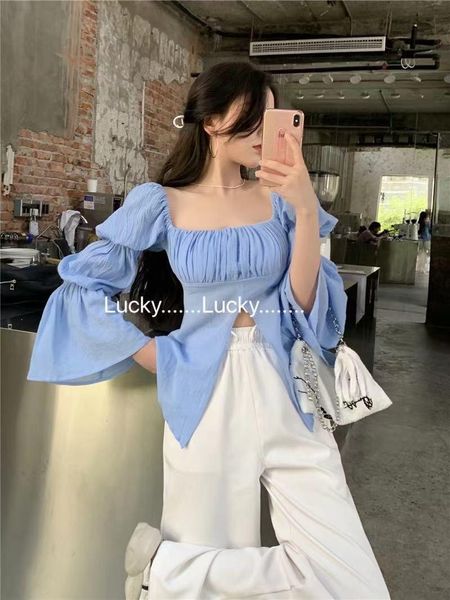 women's blouses & shirts rk623 fashion 2021 runway luxury european design party style clothing, White
women's blouses & shirts rk623 fashion 2021 runway luxury european design party style clothing, White
