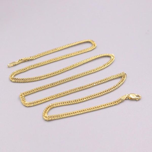 pure 18k yellow gold necklace 2.5mm curb link chain 3.7-3.9g / 18inch for women gift chains, Silver
pure 18k yellow gold necklace 2.5mm curb link chain 3.7-3.9g / 18inch for women gift chains, Silver